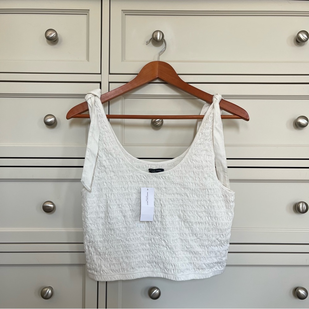 Tie Strap White American Eagle Top